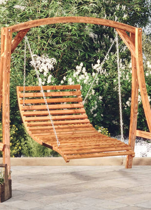 Schommelbed 115X147X46 Cm Gebogen Hout Met Teakafwerking