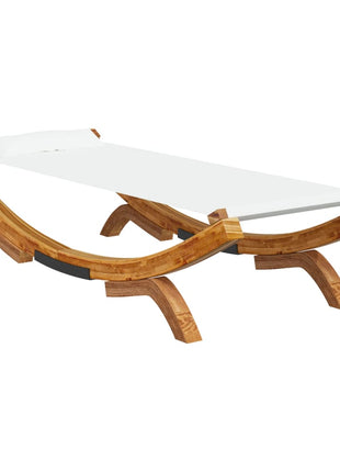 Loungebed 100X188,5X44 Cm Massief Gebogen Hout Kleurig