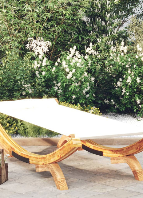Loungebed 100X188,5X44 Cm Massief Gebogen Hout Kleurig