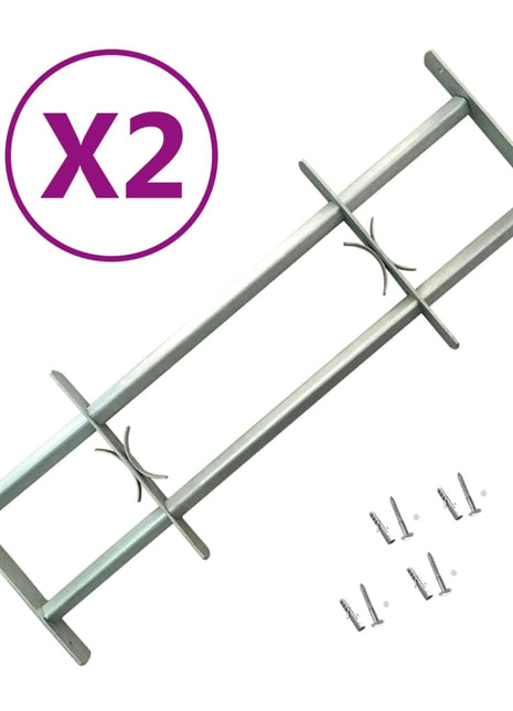 Raambeveiligingen Verstelbaar 2 St 1000-1500 Mm