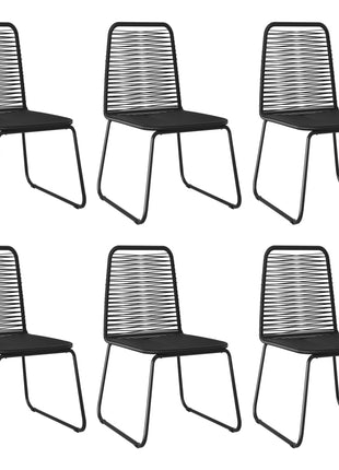 Tuinstoelen Poly Rattan Zwart