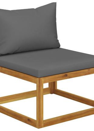 4-Delige Loungeset Met Kussens Massief Acaciahout