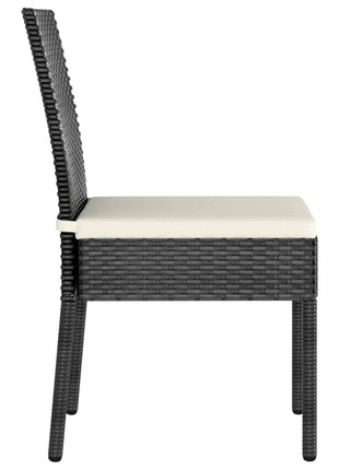 Tuinstoelen Poly Rattan Zwart