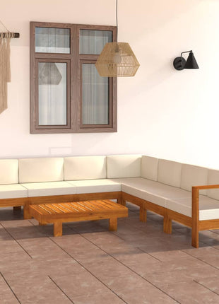 8-Delige Tuinloungeset Met Kussens 100X60 Cm Acaciahout