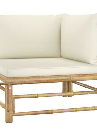 6-Delige Loungeset Met Witte Kussens Bamboe