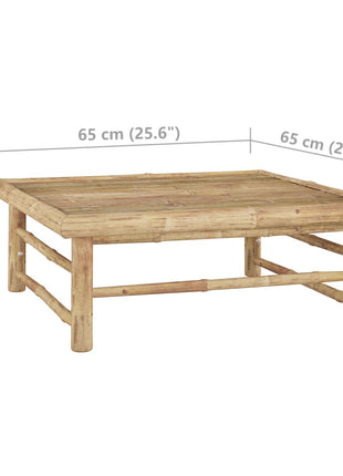 6-Delige Loungeset Met Witte Kussens Bamboe