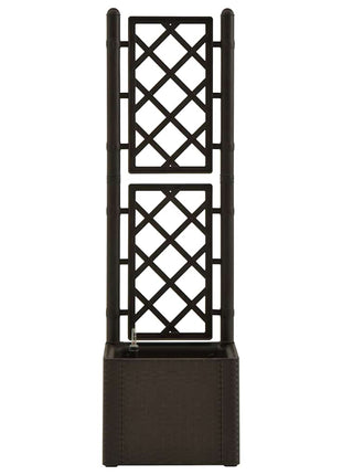 Plantenbak Hoog Met Latwerk En Zelfbewateringssysteem Mokka