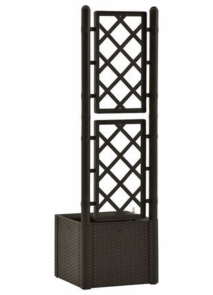 Plantenbak Hoog Met Latwerk En Zelfbewateringssysteem Mokka