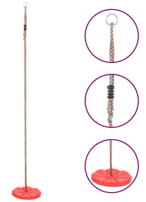 Schotelschommel 200 cm rood