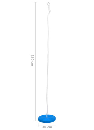 Schotelschommel 180 cm blauw