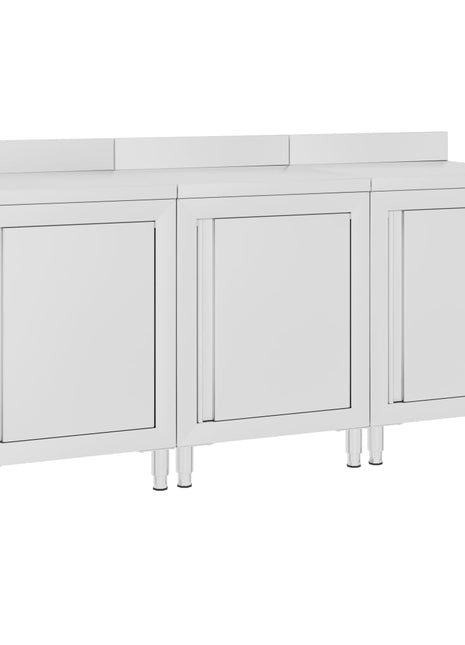 Werktafelkast commercieel 180x60x96 cm roestvrij staal