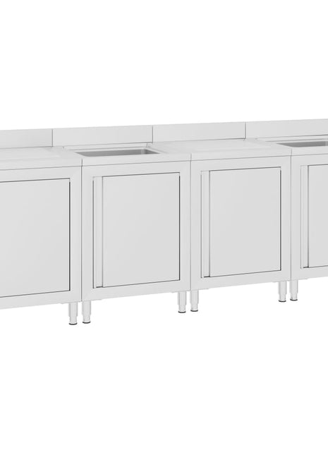 Wastafelkast commercieel 240x60x96 cm roestvrij staal