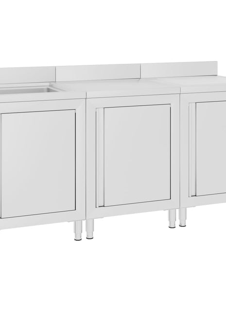 Wastafelkast commercieel 180x60x96 cm roestvrij staal