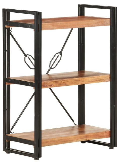 Boekenkast met 3 schappen 60x30x80 cm massief acaciahout