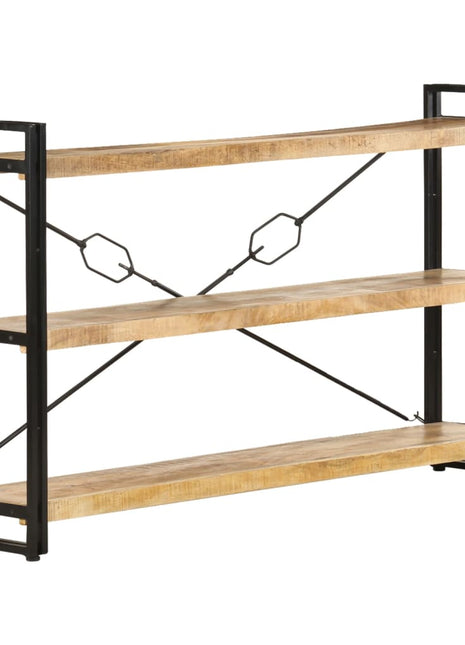Boekenkast met 3 schappen 140x30x80 cm massief mangohout