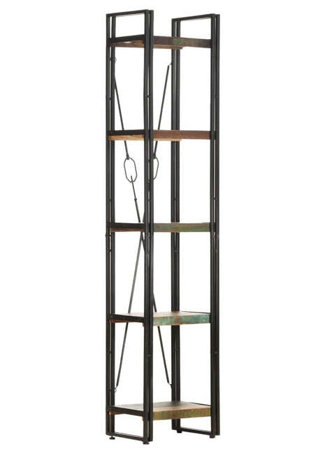 Boekenkast met 5 schappen 40x30x180 cm massief gerecycled hout