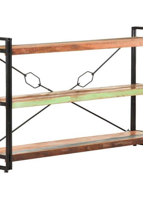 Boekenkast met 3 schappen 140x30x80 cm massief gerecycled hout