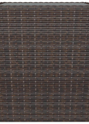 3-Delige Bistroset Poly Rattan En Gehard Glas