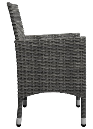 3-Delige Bistroset Poly Rattan En Acaciahout