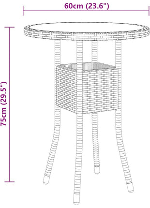 3-Delige Tuinset Poly Rattan