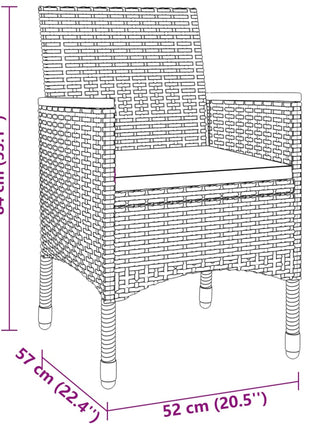 3-Delige Tuinset Poly Rattan