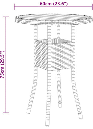 3-Delige Tuinset Poly Rattan