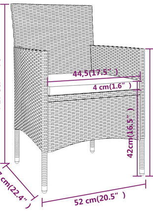 3-Delige Tuinset Poly Rattan