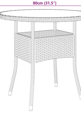 3-Delige Tuinset Poly Rattan