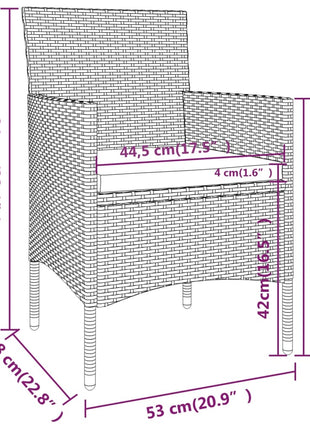 5-Delige Tuinset Poly Rattan