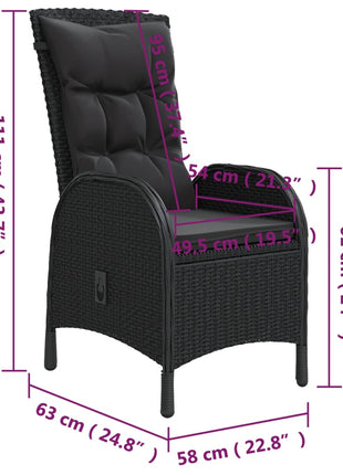 3-Delige Tuinset Poly Rattan