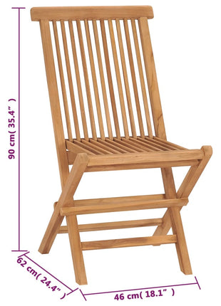 Tuinstoelen Inklapbaar Massief Teakhout