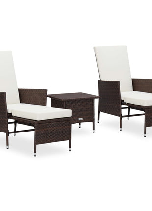 Loungeset Met Kussens Poly Rattan