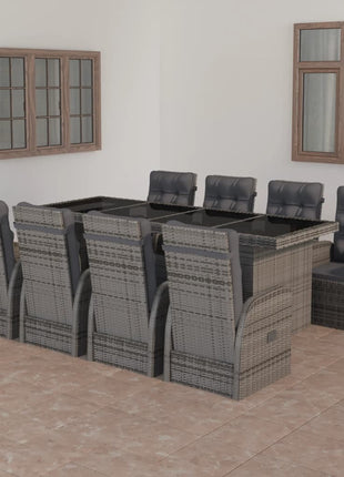 7-Delige Tuinset Met Kussens Poly Rattan