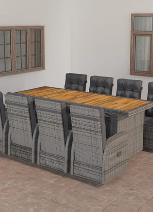 7-Delige Tuinset Met Kussens Poly Rattan