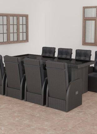7-Delige Tuinset Met Kussens Poly Rattan