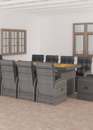 7-Delige Tuinset Met Kussens Poly Rattan