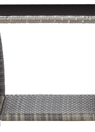 3-Delige Loungeset Met Kussens Poly Rattan Grijs