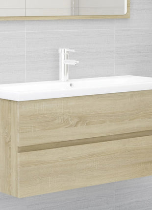 Wastafelkast 90X38,5X45 Cm Bewerkt Hout Kleurig Sonoma Eiken