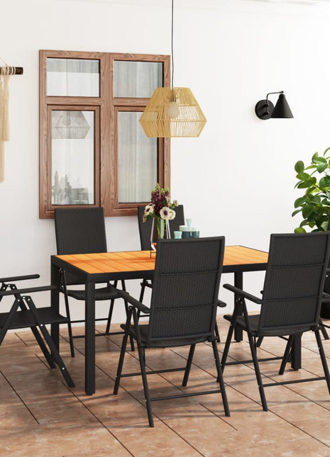 7-Delige Tuinset Zwart En Bruin