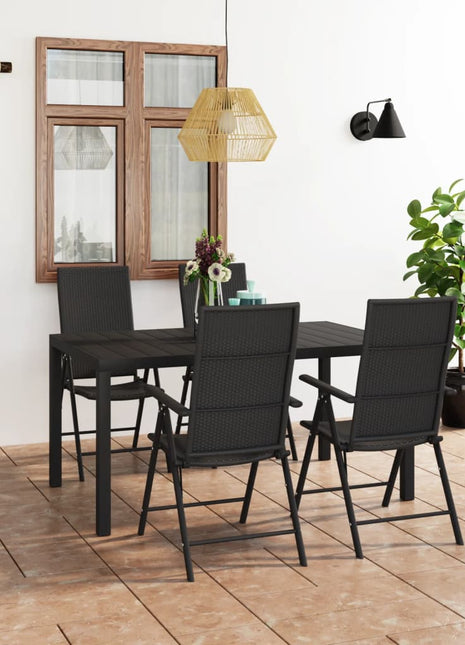 5-Delige Tuinset Zwart