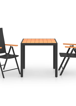 3-Delige Tuinset Zwart En Bruin