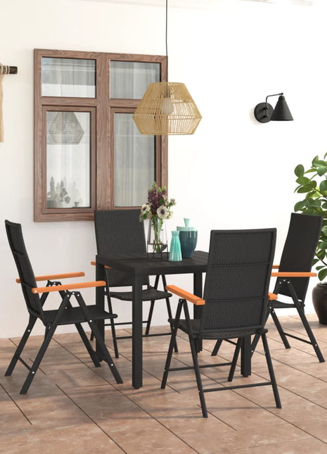 5-Delige Tuinset Zwart En Bruin