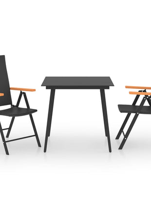 3-Delige Tuinset Zwart En Bruin