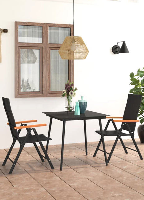 3-Delige Tuinset Zwart En Bruin