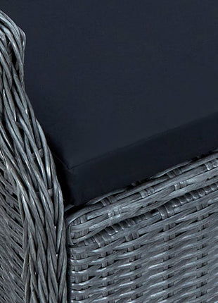9-Delige Tuinset Met Kussens Poly Rattan