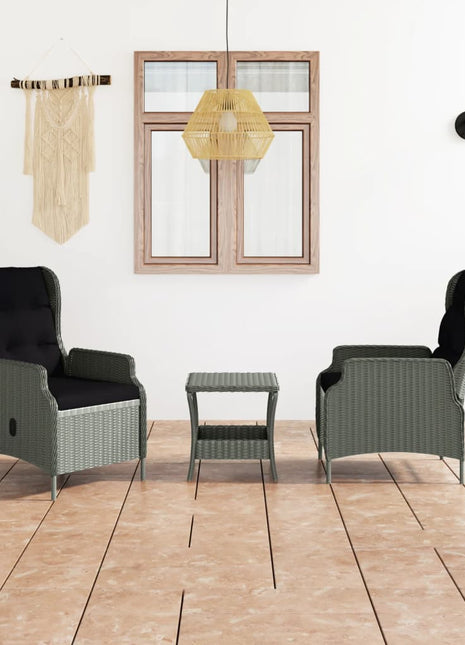 Loungeset Met Kussens Poly Rattan