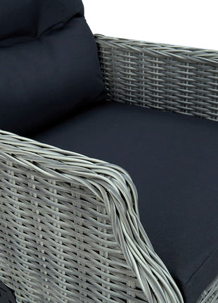 9-Delige Tuinset Met Kussens Poly Rattan