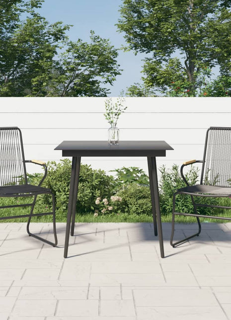 5-Delige Tuinset Pvc-Rattan Zwart
