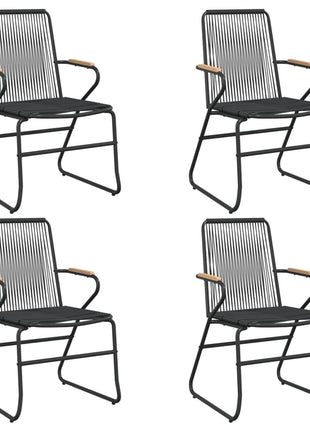5-Delige Tuinset Pvc-Rattan Zwart
