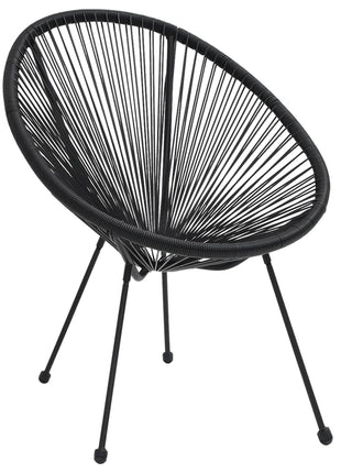 5-Delige Tuinset Pvc-Rattan Zwart